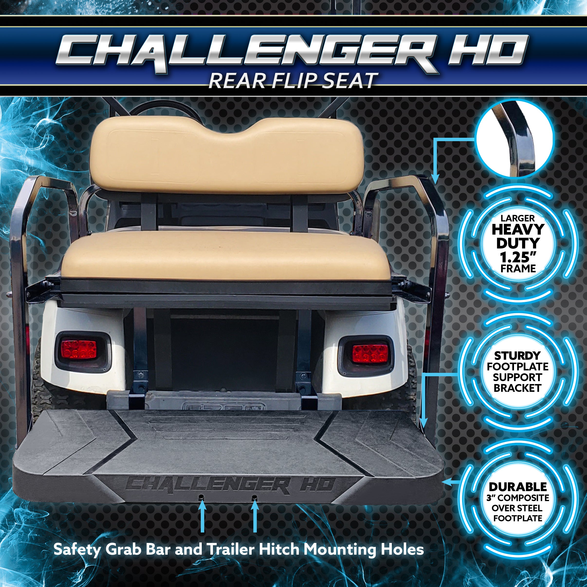 ProFormX Challenger HD Rear Seat - Fits E-Z-GO TXT/Freedom