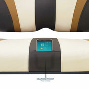 SlipStream Front Seat Cover Set Tan/Cream/Espresso - Cell Phone Pocket