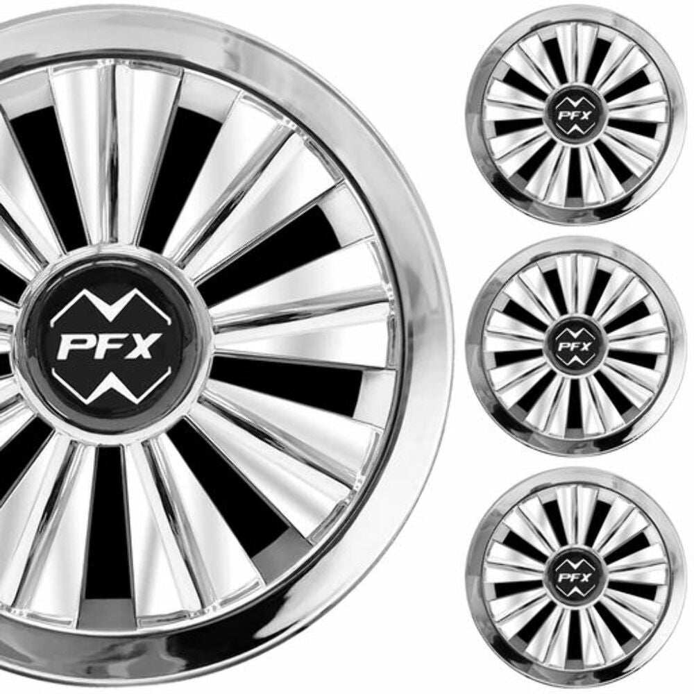 8" Wheel Cover Hacker Chrome (Set of 4)