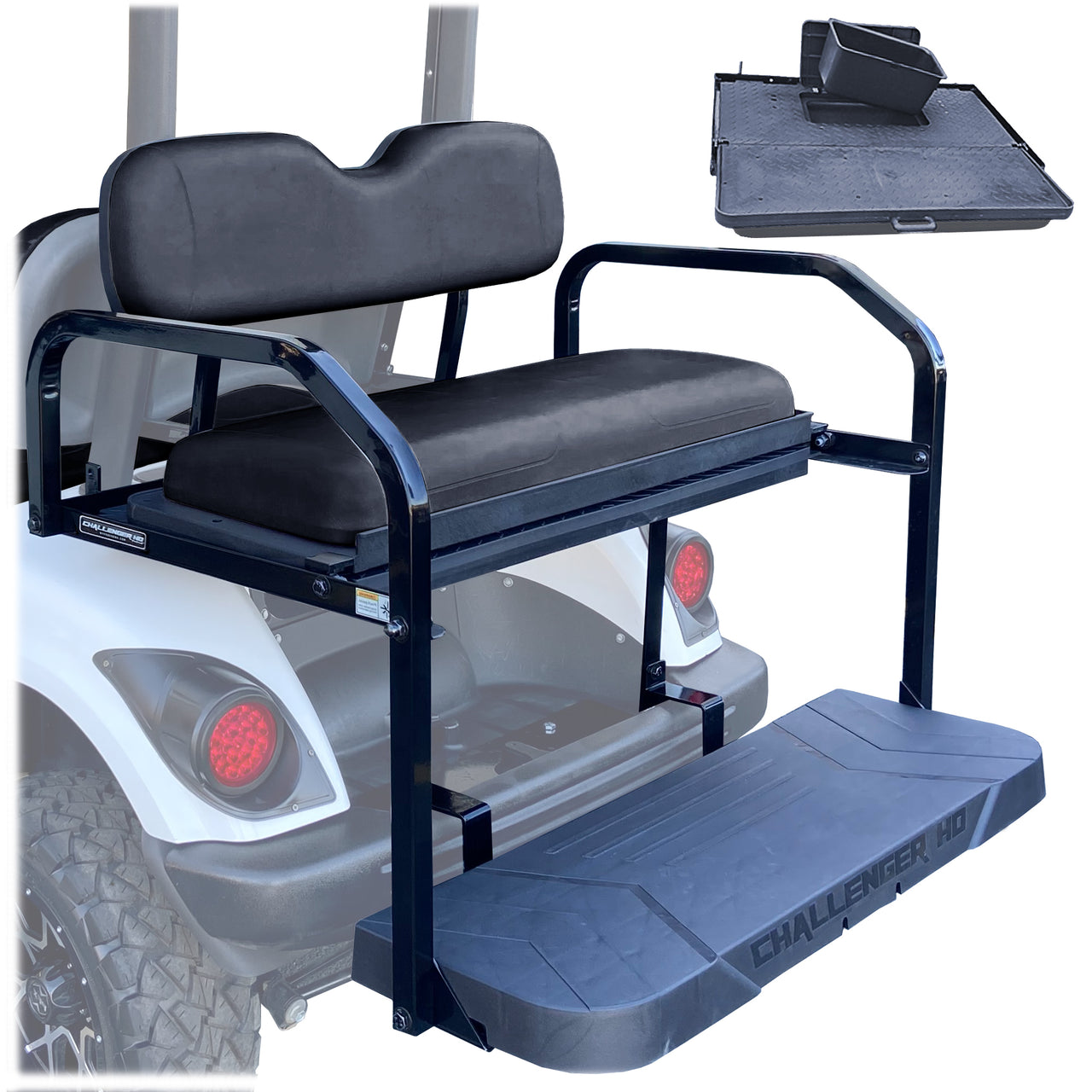 ProFormX Challenger HD Rear Seat - Fits Yamaha Drive2 2017-UP (Black Cushions)