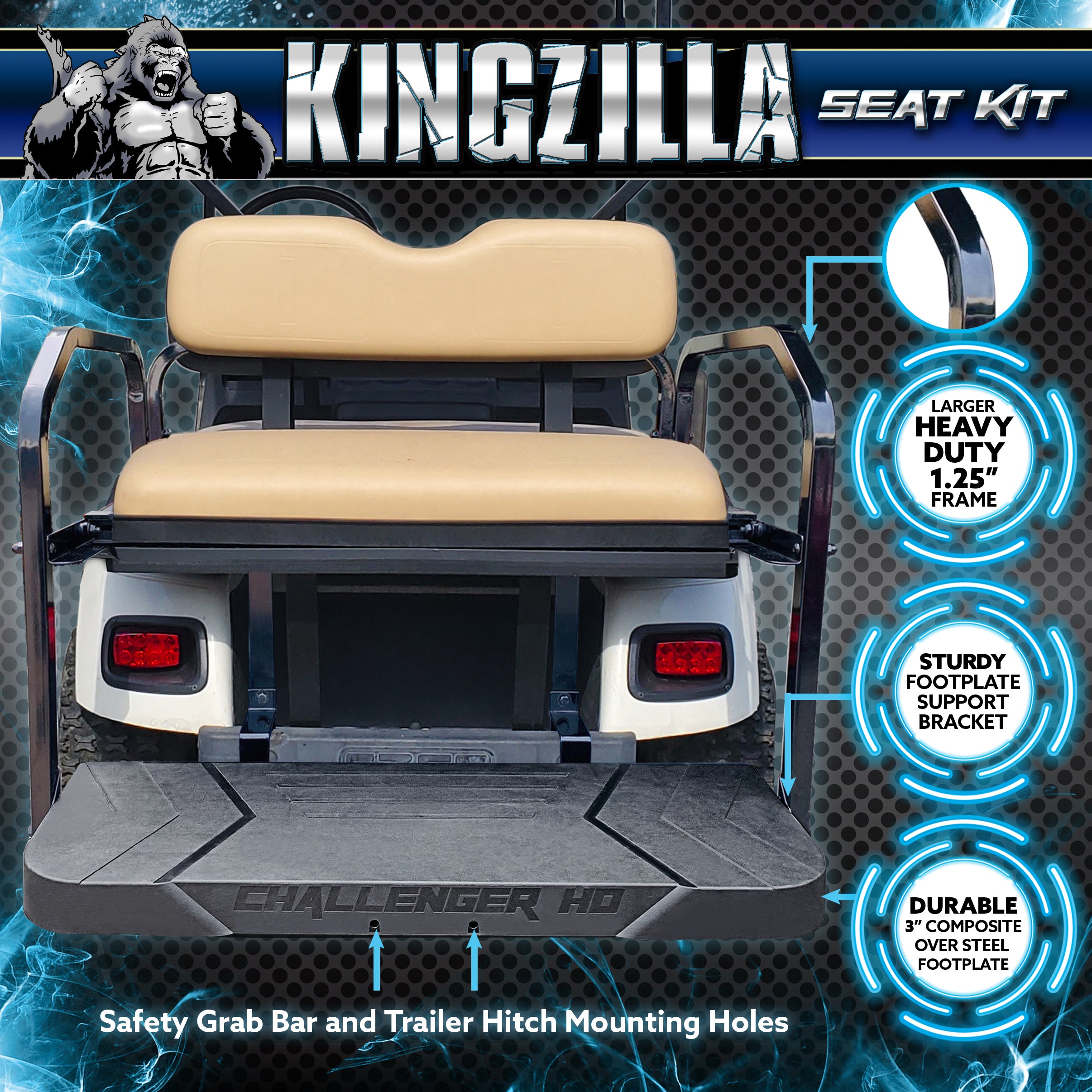 ProFormX Challenger HD Rear Seat - Fits E-Z-GO TXT/Freedom 1994.5-up (