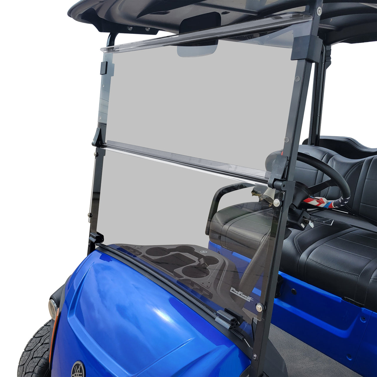 ProFormX Kingzilla HD tinted folding windshield for Yamaha Drive2 golf cart 2017 and newer