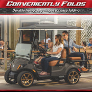 Yamaha Drive2 golf cart windshield folded down – ProFormX Kingzilla HD design