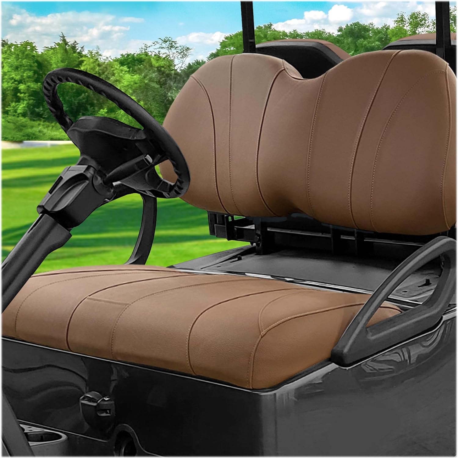 Triple Chestnut Front Seat Cover Set for Club Car Precedent